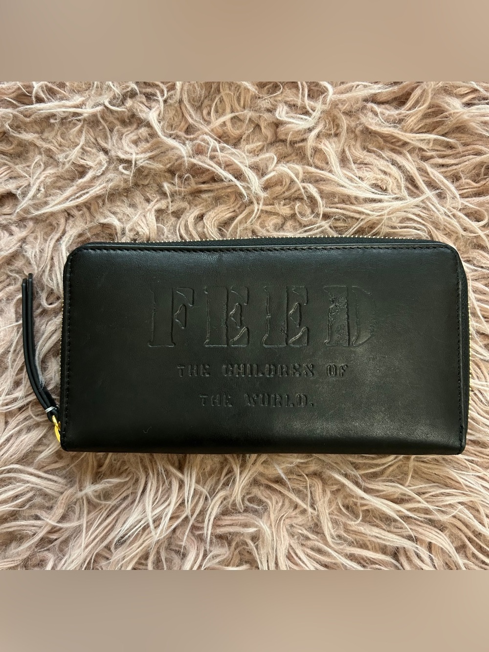 Feed Black Leather Large Wallet